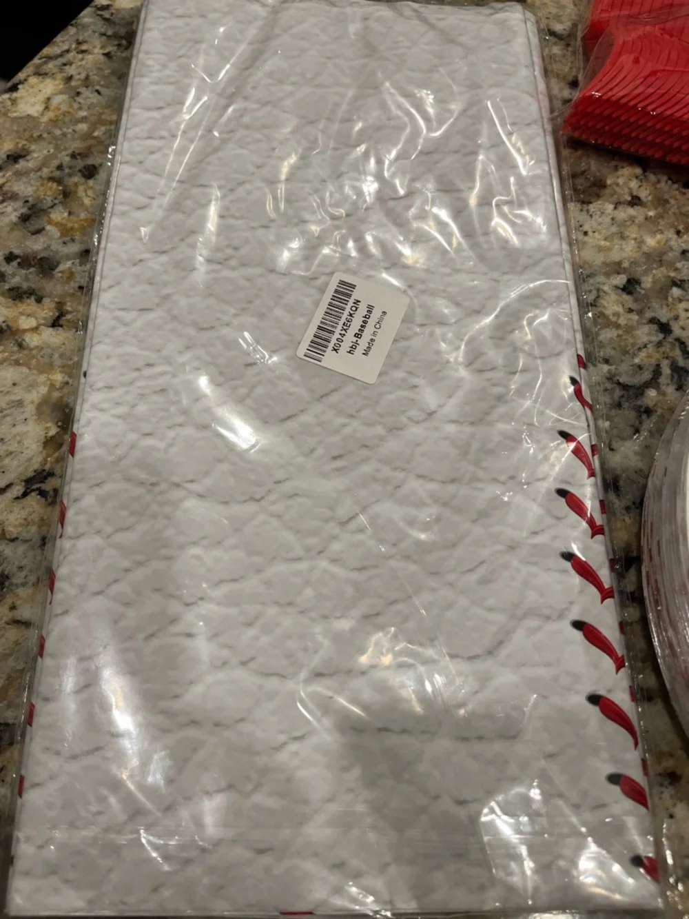 Baseball Party Supplies Kit - Red & White